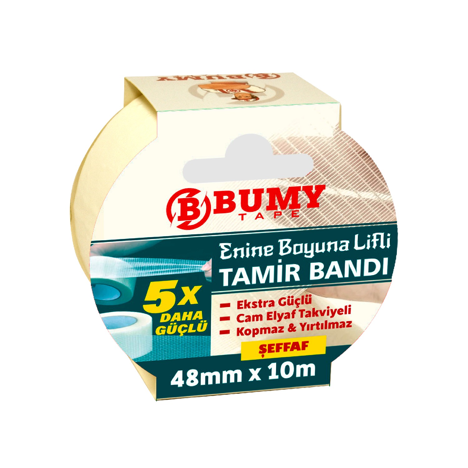 BUMY MFX9769 ENINE BOYUNA LIFLI TAMIR BAND SEFFAF 48MMX10M